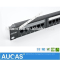 AMP 19 &quot;1U montaje de pared IDC doble cat5e Panel de conexiones de ingeniería de 24 puertos con tapa antipolvo